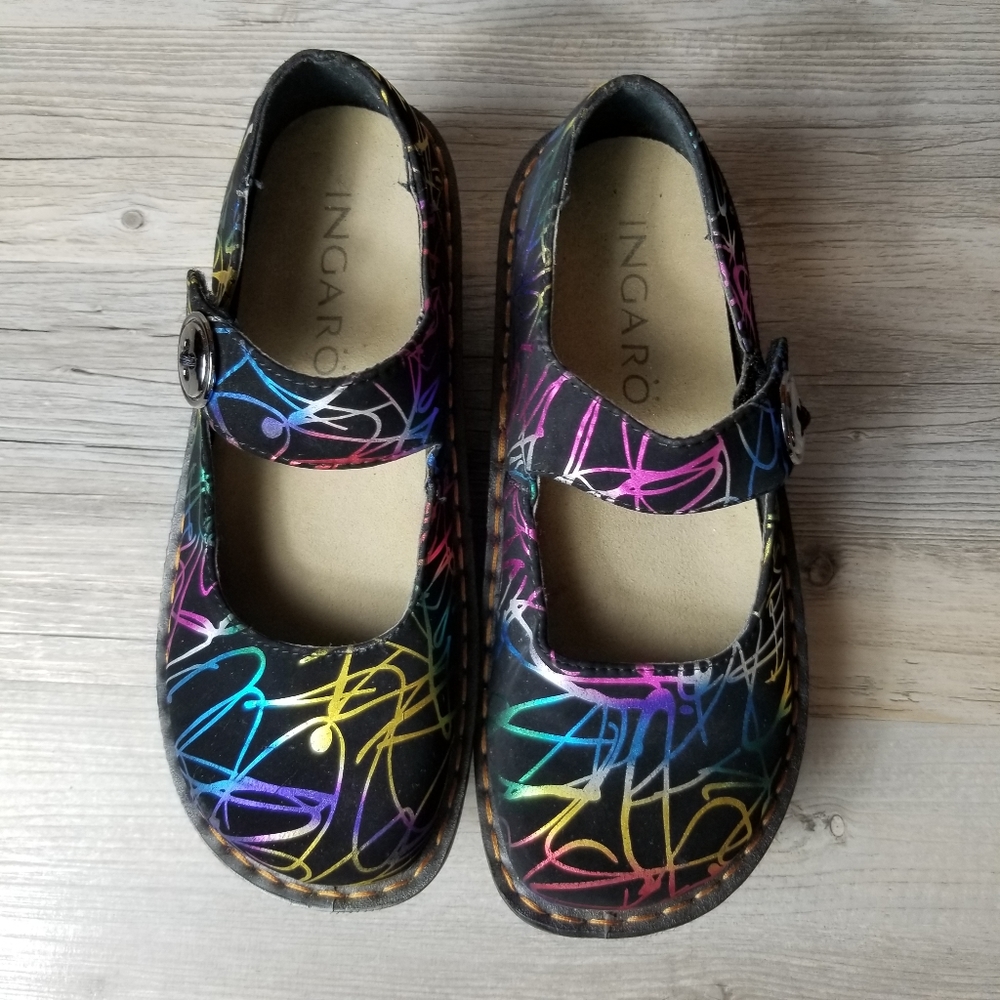 Ingaro Mary Jane Multi-Color Button Clogs - image 2